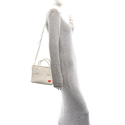 Bottega Veneta Nappa Intrecciato Mini Heart Cabat White 2 of 10