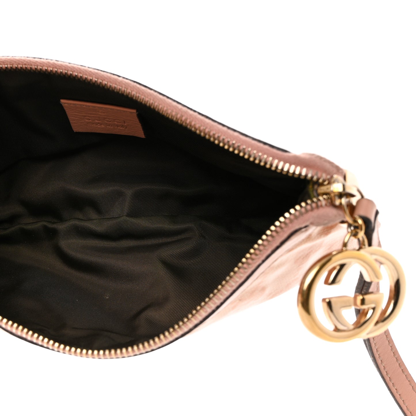 Crystal Monogram New Britt Wristlet Pink