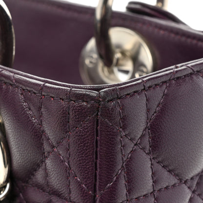 Christian Dior Lambskin Cannage Medium Lady Dior Purple 16 of 18