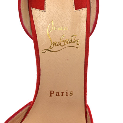 Christian Louboutin Veau Velours Tsarou 100 Pumps 37.5 Flamenco 7 of 7