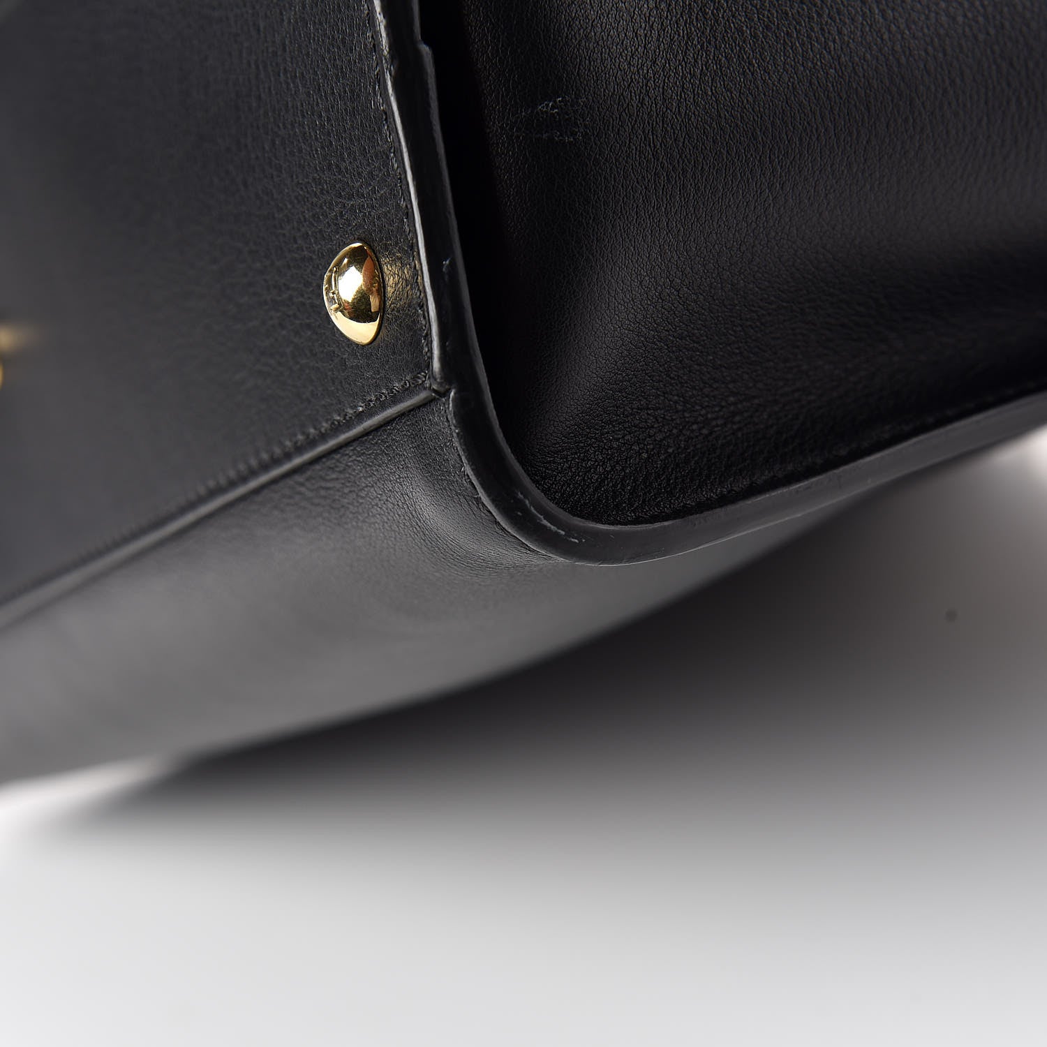 Fendi Vitello Seta Shiny Nappa Medium Peekaboo Iconic Satchel Black 12 of 12