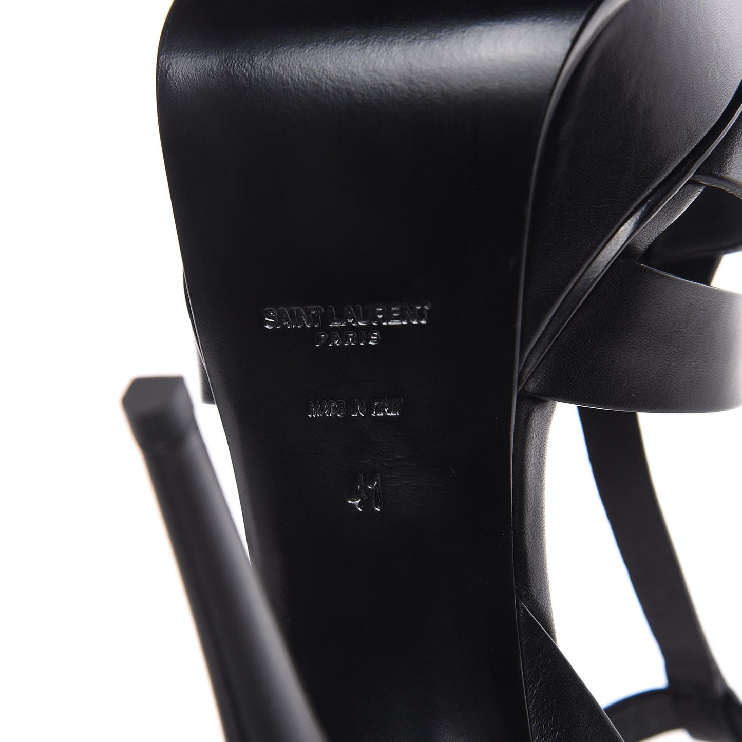 Calfskin Tribute 105 Platform Sandals 41 Black