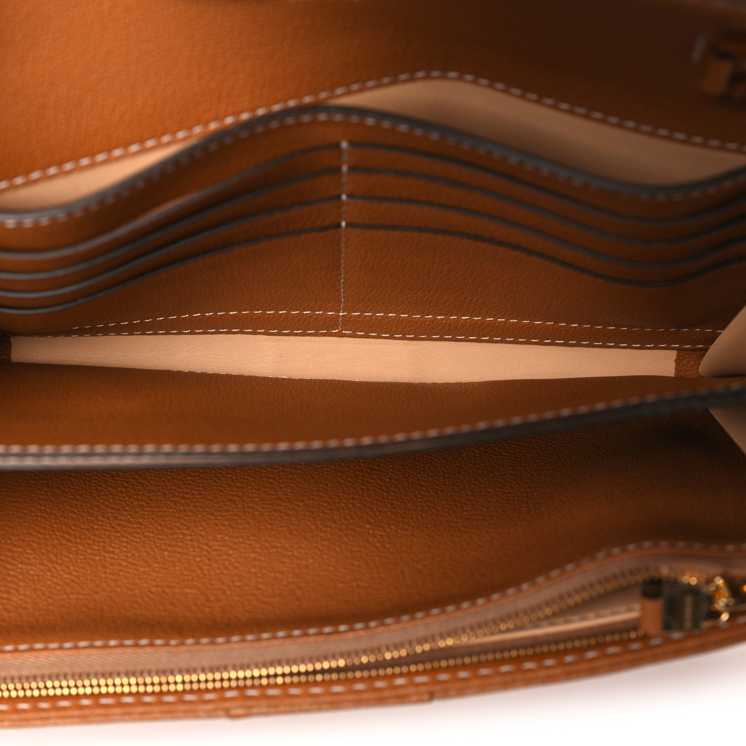 Delvaux Rodeo Calfskin Surpique Brillant Wallet on Chain Vegetal 5 of 9