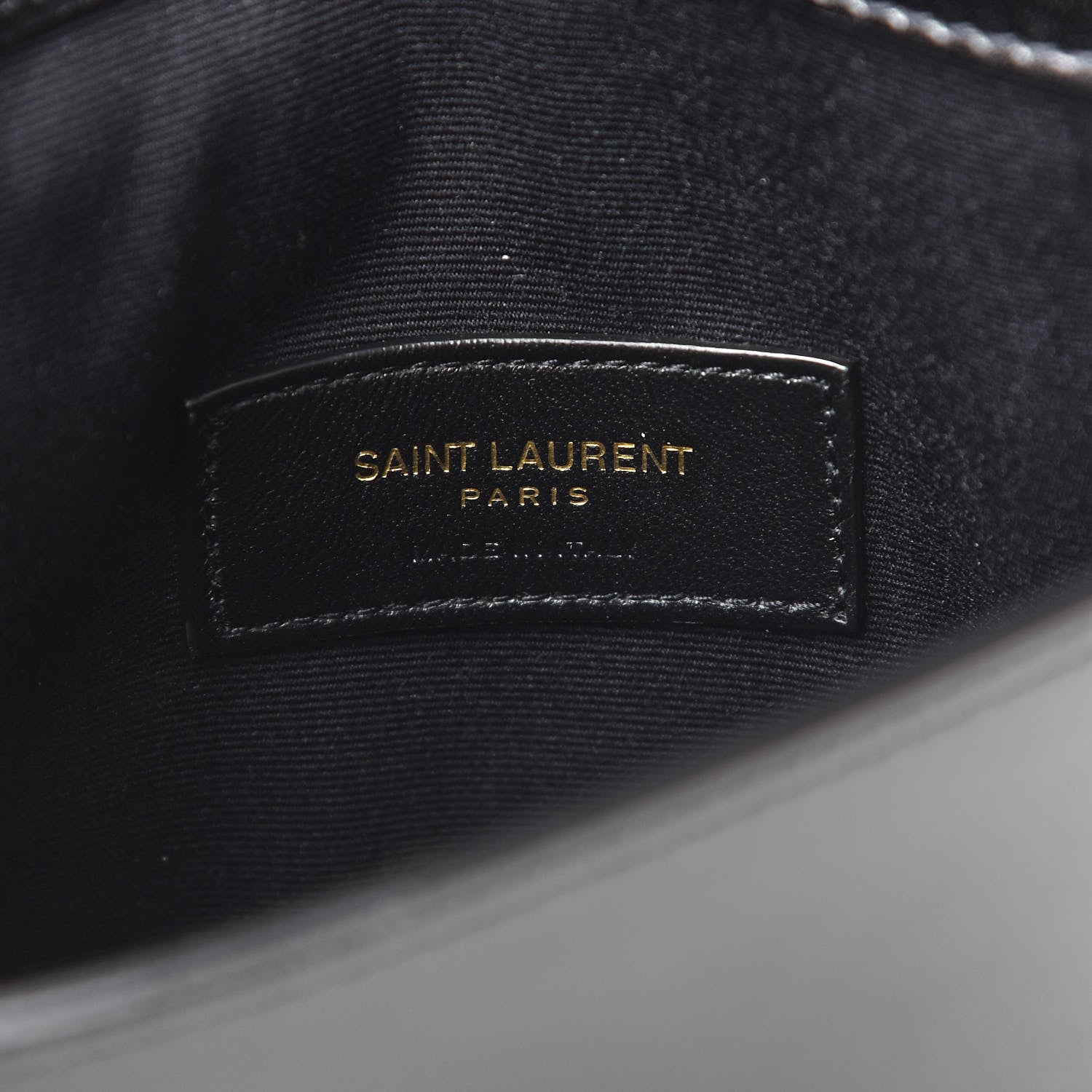 Saint Laurent Smooth Shiny Calfskin Monogram Uptown Baby Pouch Black 6 of 7