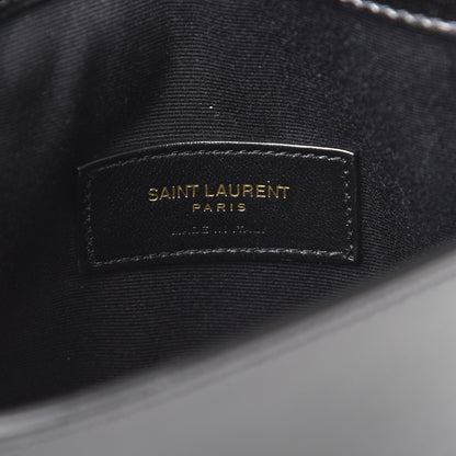 Saint Laurent Smooth Shiny Calfskin Monogram Uptown Baby Pouch Black 6 of 7