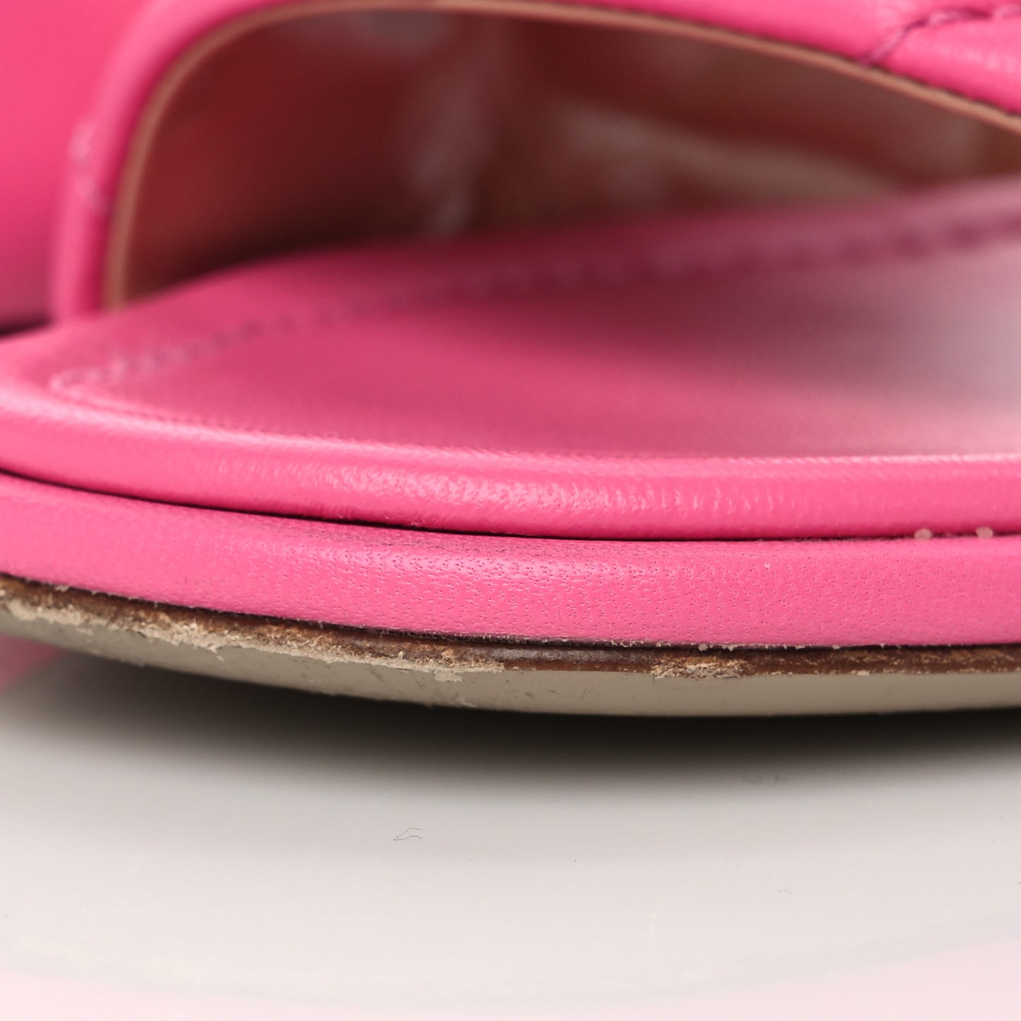 Nappa Roman Stud Flat Slide Sandals 38 Feminine Pink
