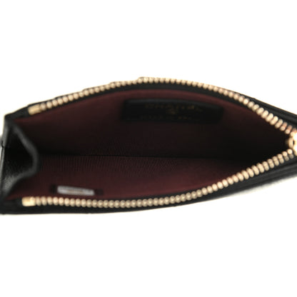 Chanel Caviar Quilted Flap Zip Card Holder Black 5 of 7