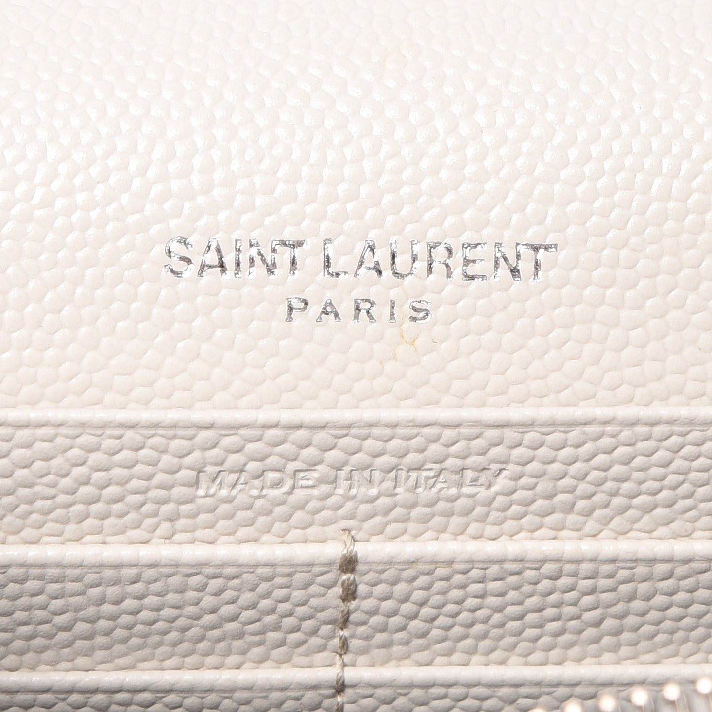 Grain De Poudre Classic Monogram Kate Tassel Chain Wallet White