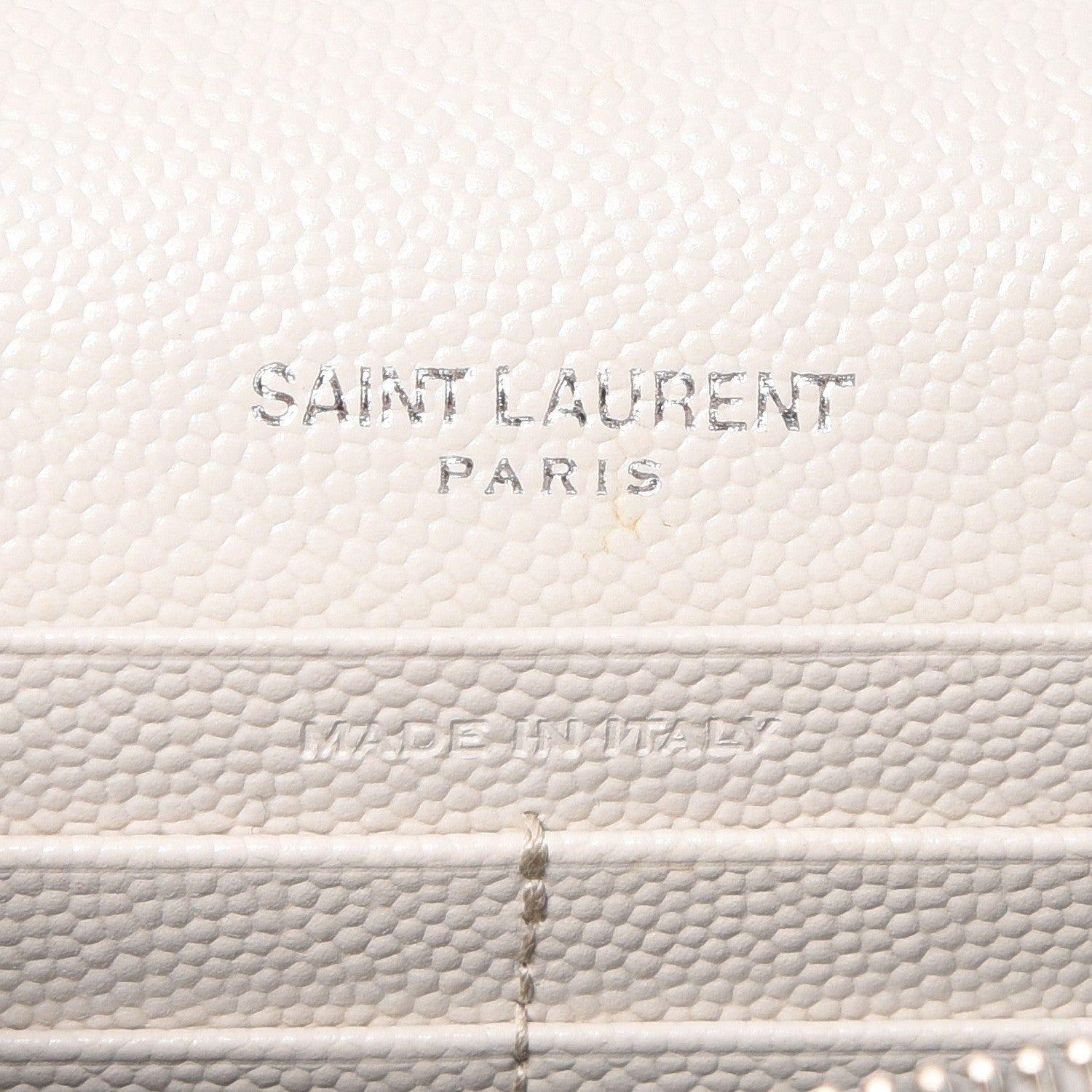 Saint Laurent Grain De Poudre Classic Monogram Kate Tassel Chain Wallet White 5 of 8