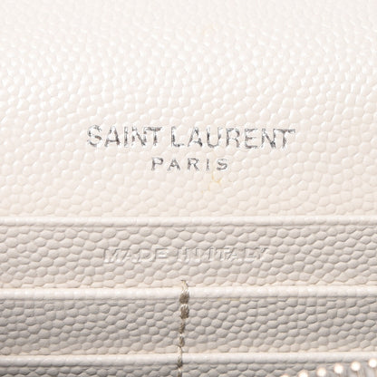 Saint Laurent Grain De Poudre Classic Monogram Kate Tassel Chain Wallet White 5 of 8