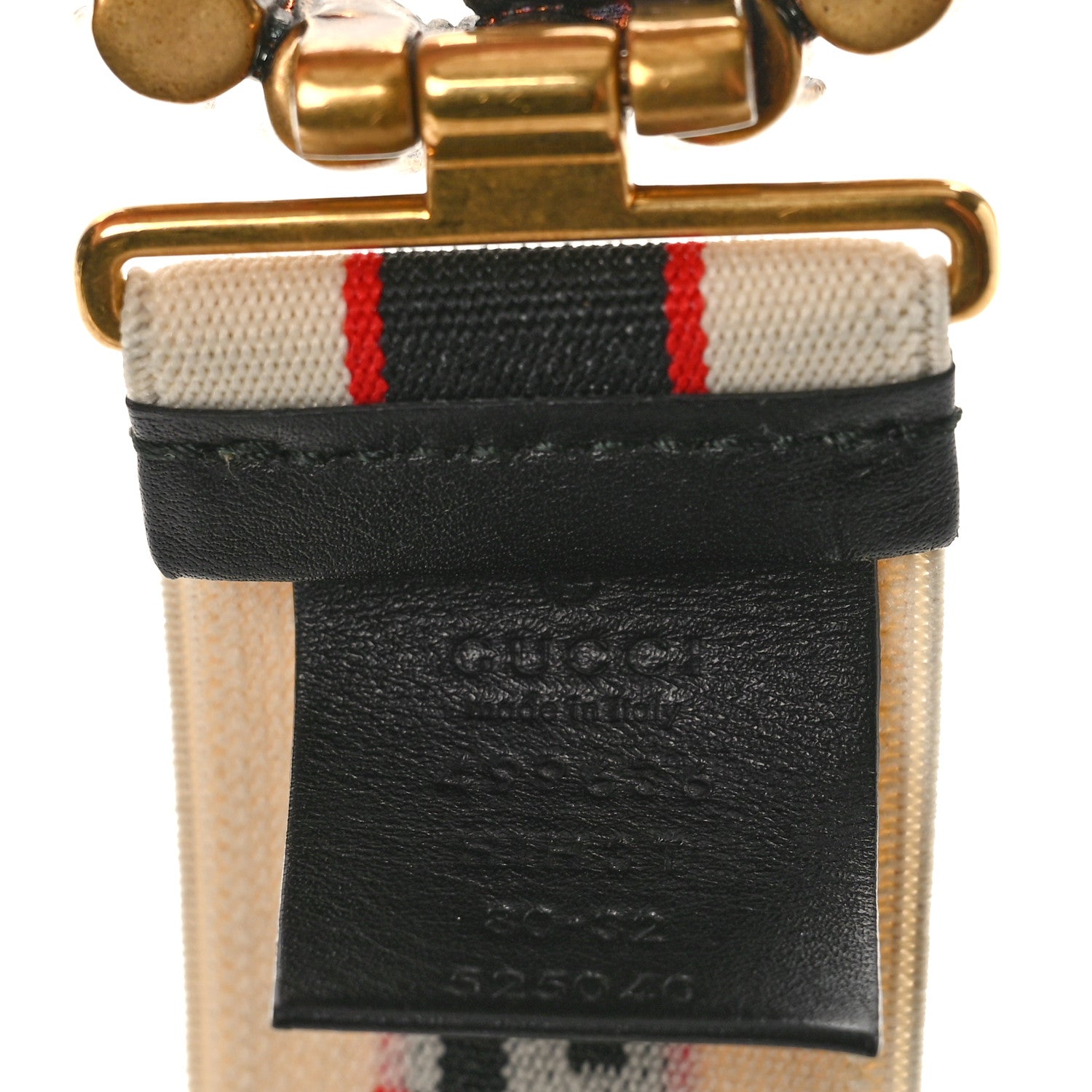 Gucci Jacquard Crystal Stripe Double G Belt 80 32 White 3 of 3