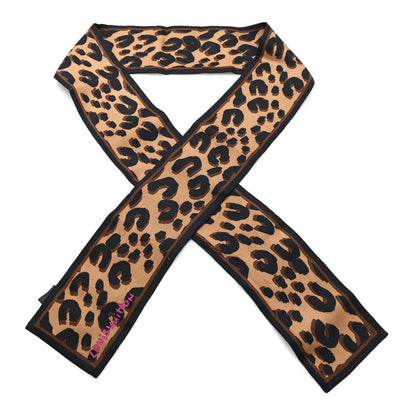 Louis Vuitton Silk Leopard Bandeau Scarf Marron 1 of 4