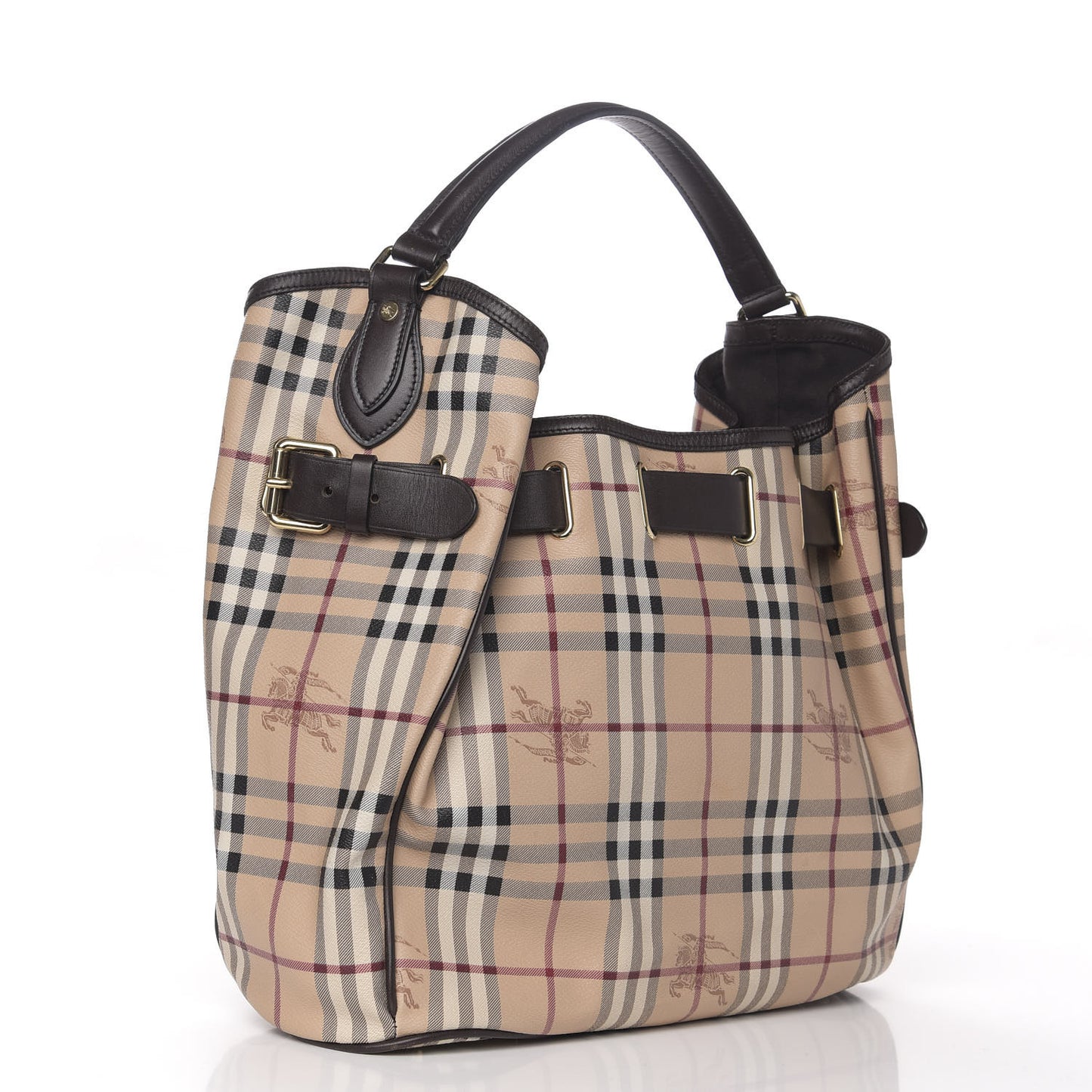 Haymarket Check Medium Walden Belted Hobo Chocolate