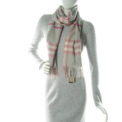 Burberry Cashmere Giant Check Scarf Grey 2 of 4