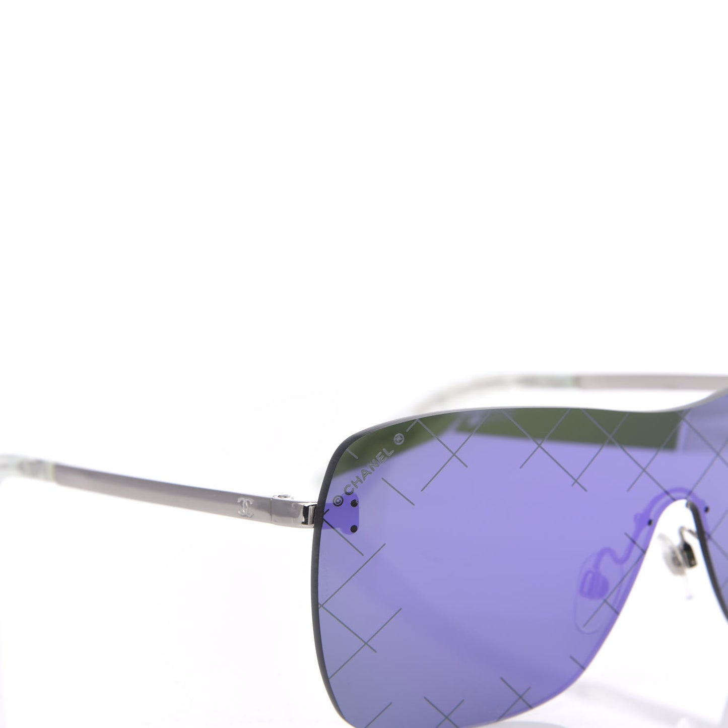 Shield Runway Sunglasses 4215 Silver Purple