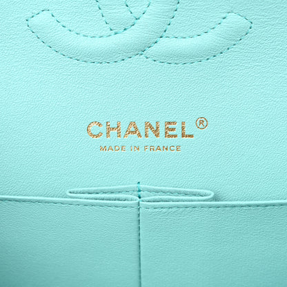 Chanel Caviar Quilted Medium Double Flap Light Blue 6 of 13