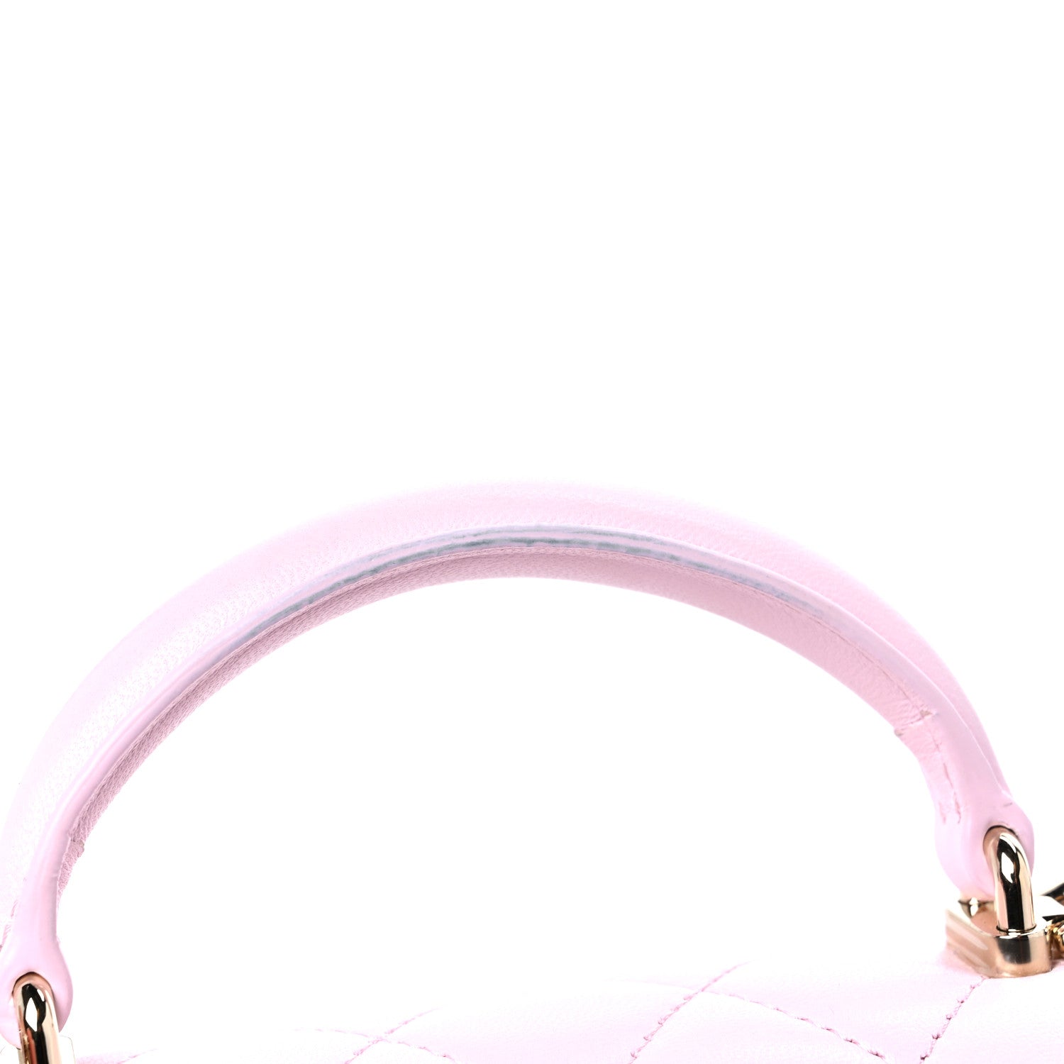 Chanel Lambskin Quilted Mini Top Handle Rectangular Flap Light Pink 13 of 14