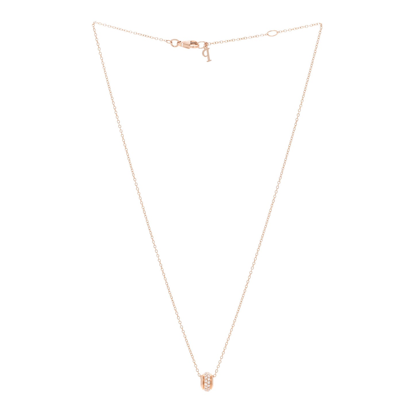 18K Rose Gold Diamond Possession Pendant Necklace