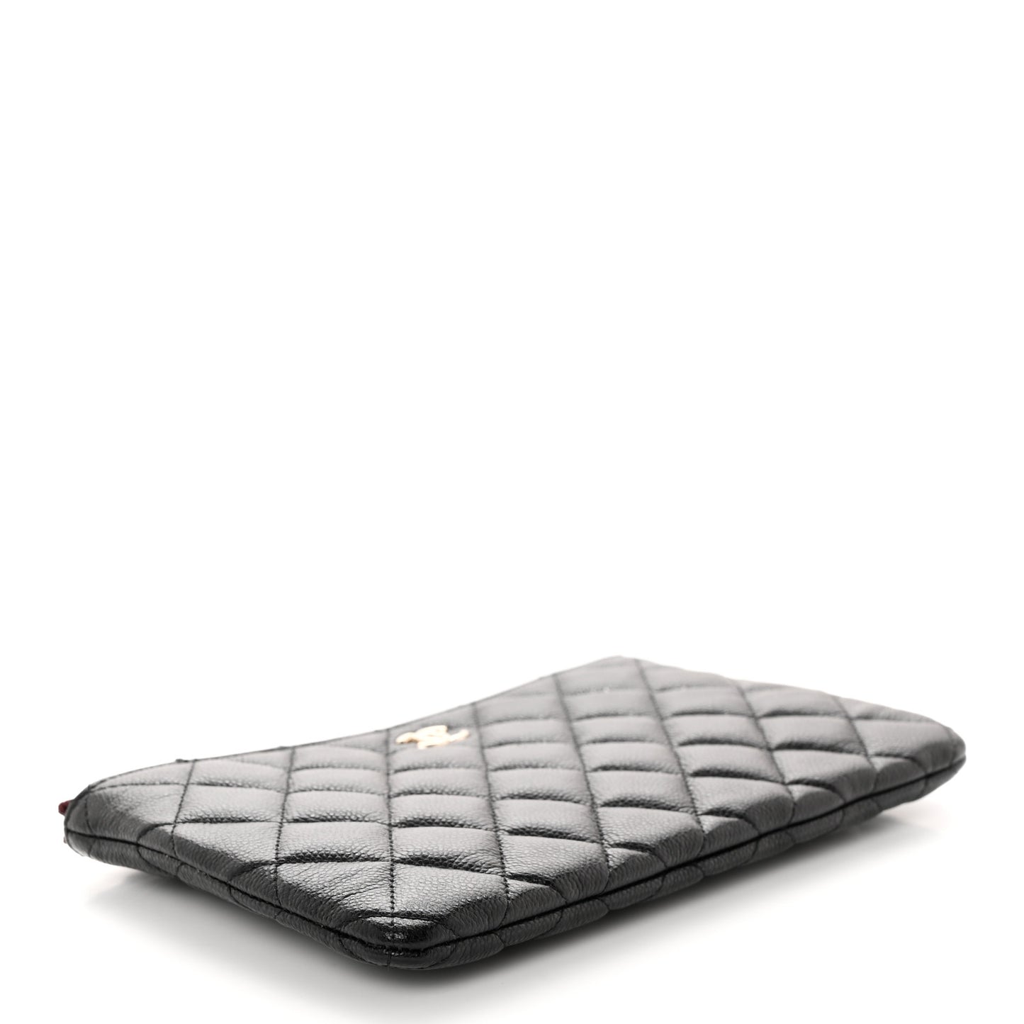 Caviar Quilted Cosmetic Case Black