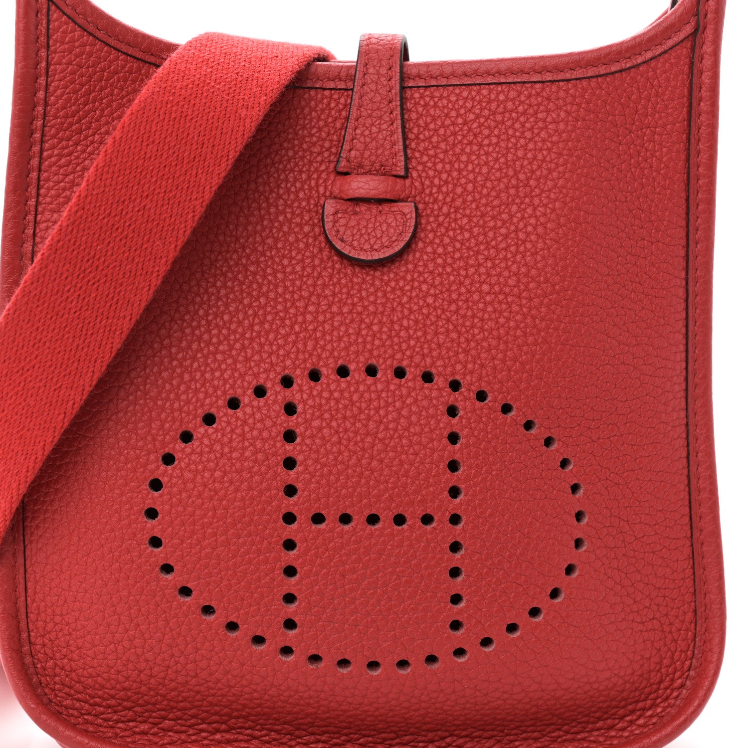 Hermes Taurillon Clemence Evelyne TPM Rouge De Coeur 8 of 10