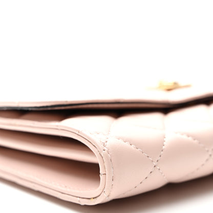 Versace Lambskin Quilted Medusa Wallet on Chain Crossbody Light Pink 8 of 10