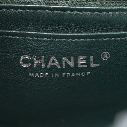 Chanel Wool Tweed Quilted Mini Rectangular Flap Green 6 of 10