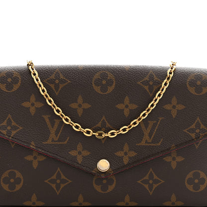 Louis Vuitton Monogram Pochette Felicie Chain Wallet Fuchsia 9 of 14