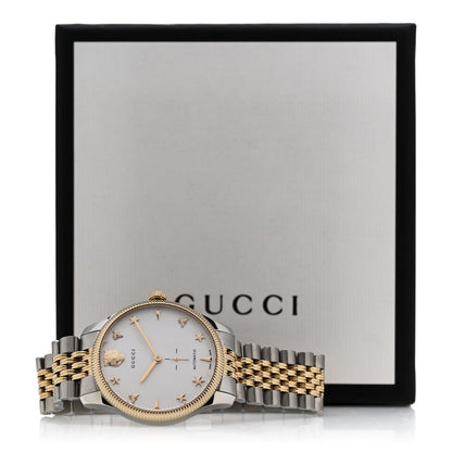 Gucci Stainless Steel 40mm G-Timeless Two Tone Charm Automatic Watch 2 of 5