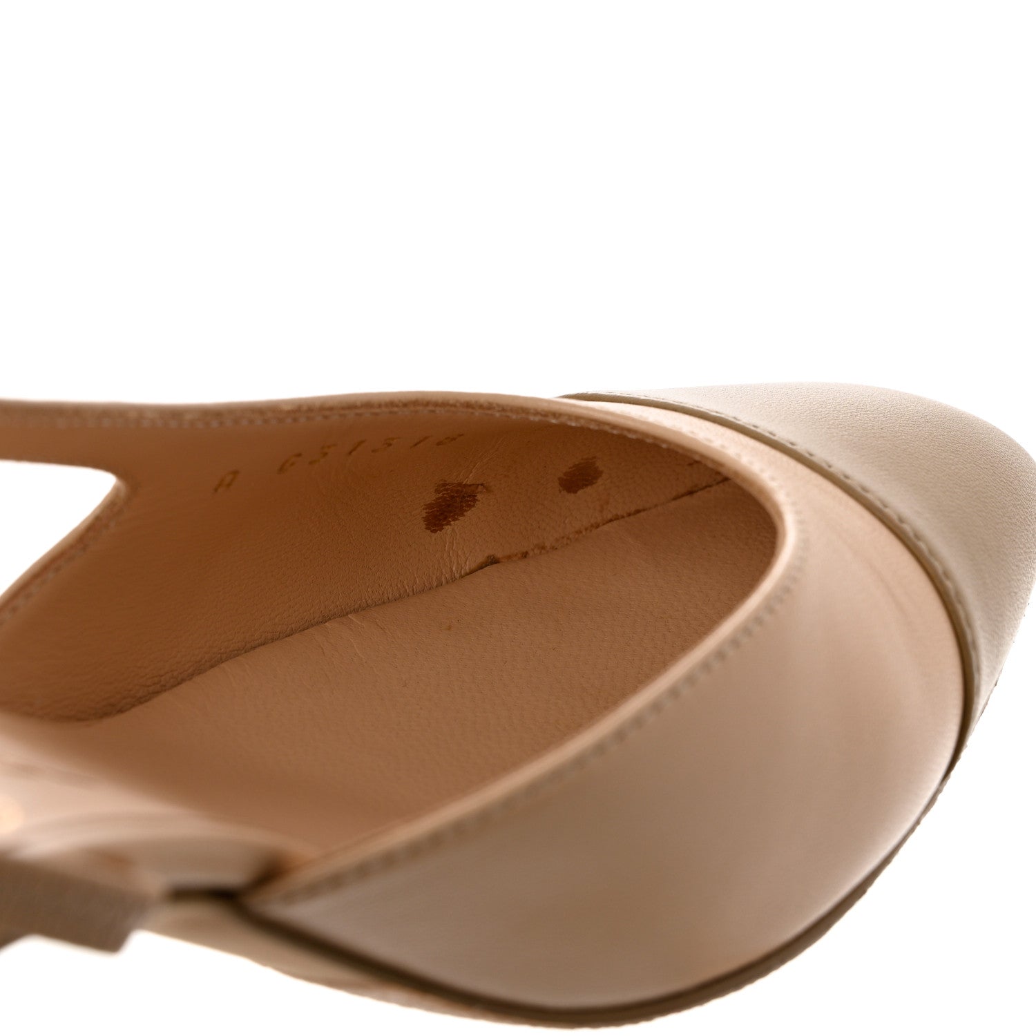 Chanel Lambskin Cap Toe CC Slingback Pumps 36 Beige Dark Beige 11 of 12