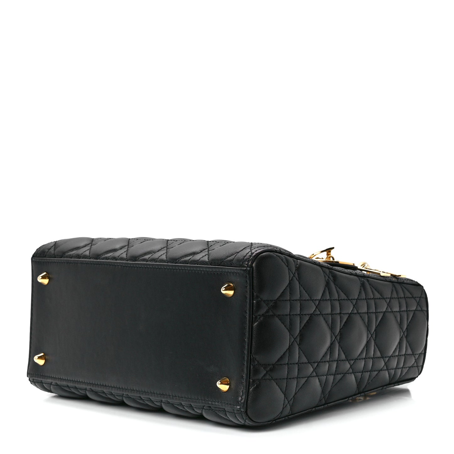 Lambskin Cannage Medium Lady Dior Black