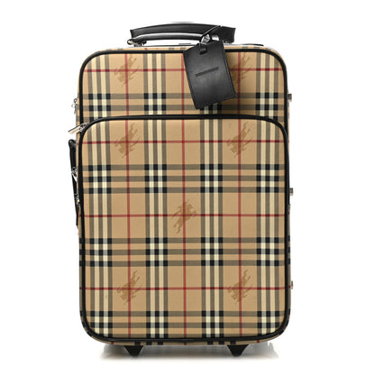 Burberry Coated Canvas Haymarket Check Carry-On Suitcase Black 1 of 9