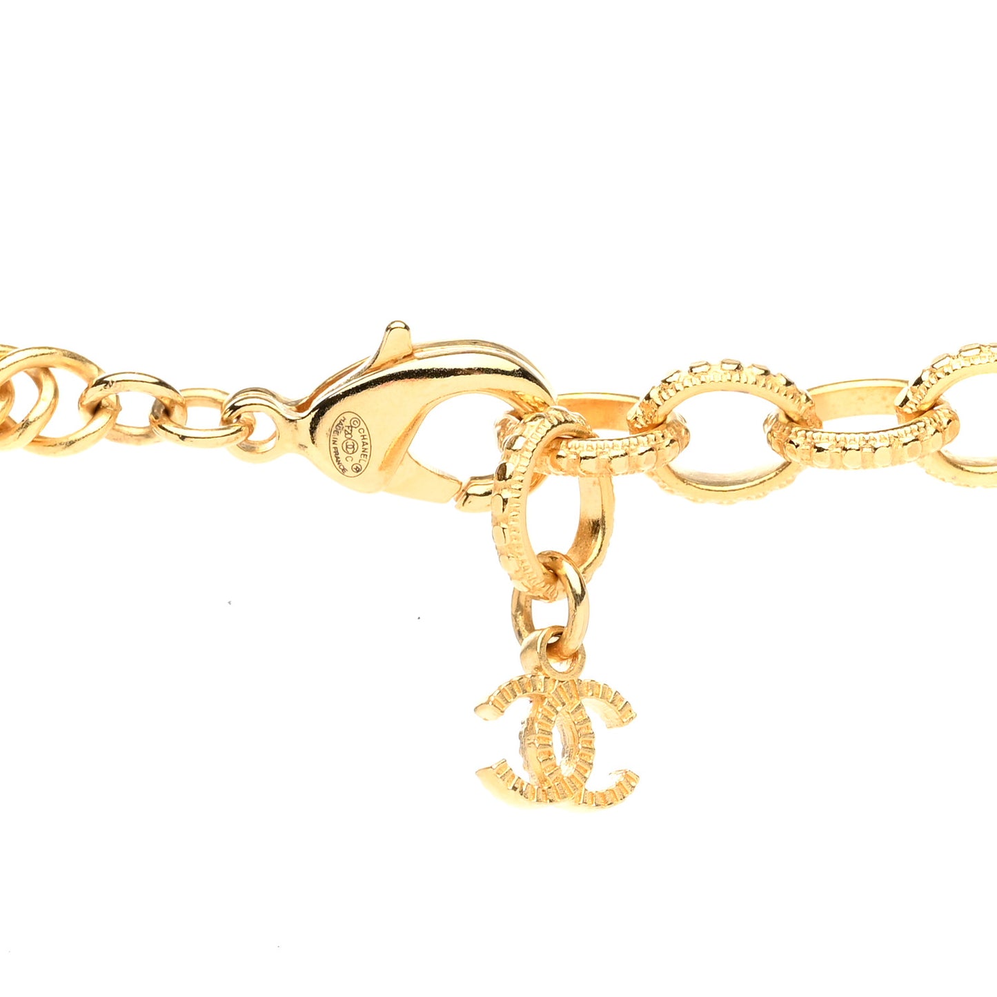 ID Dog Tag Charm Necklace Gold