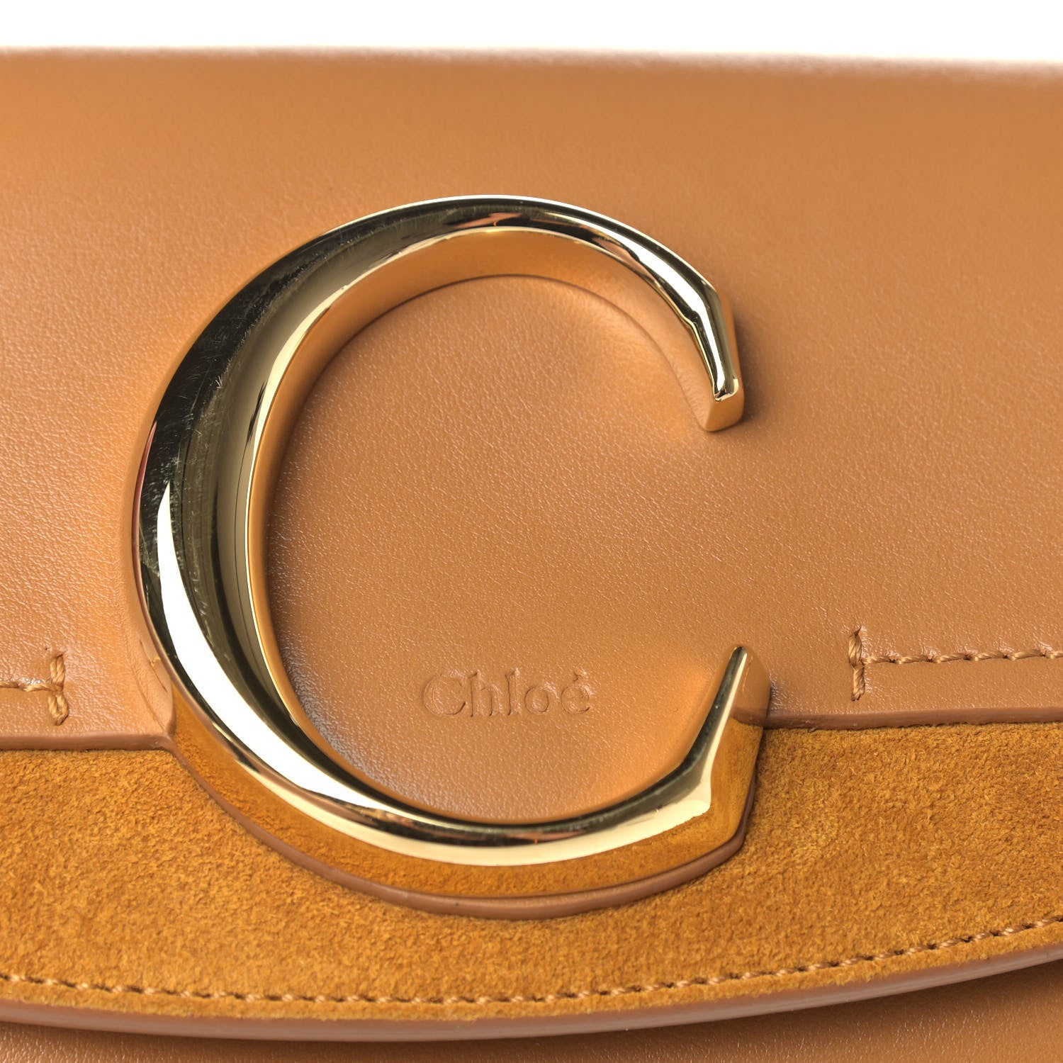 Chloe Calfskin Suede C Belt Bag Tan 9 of 9