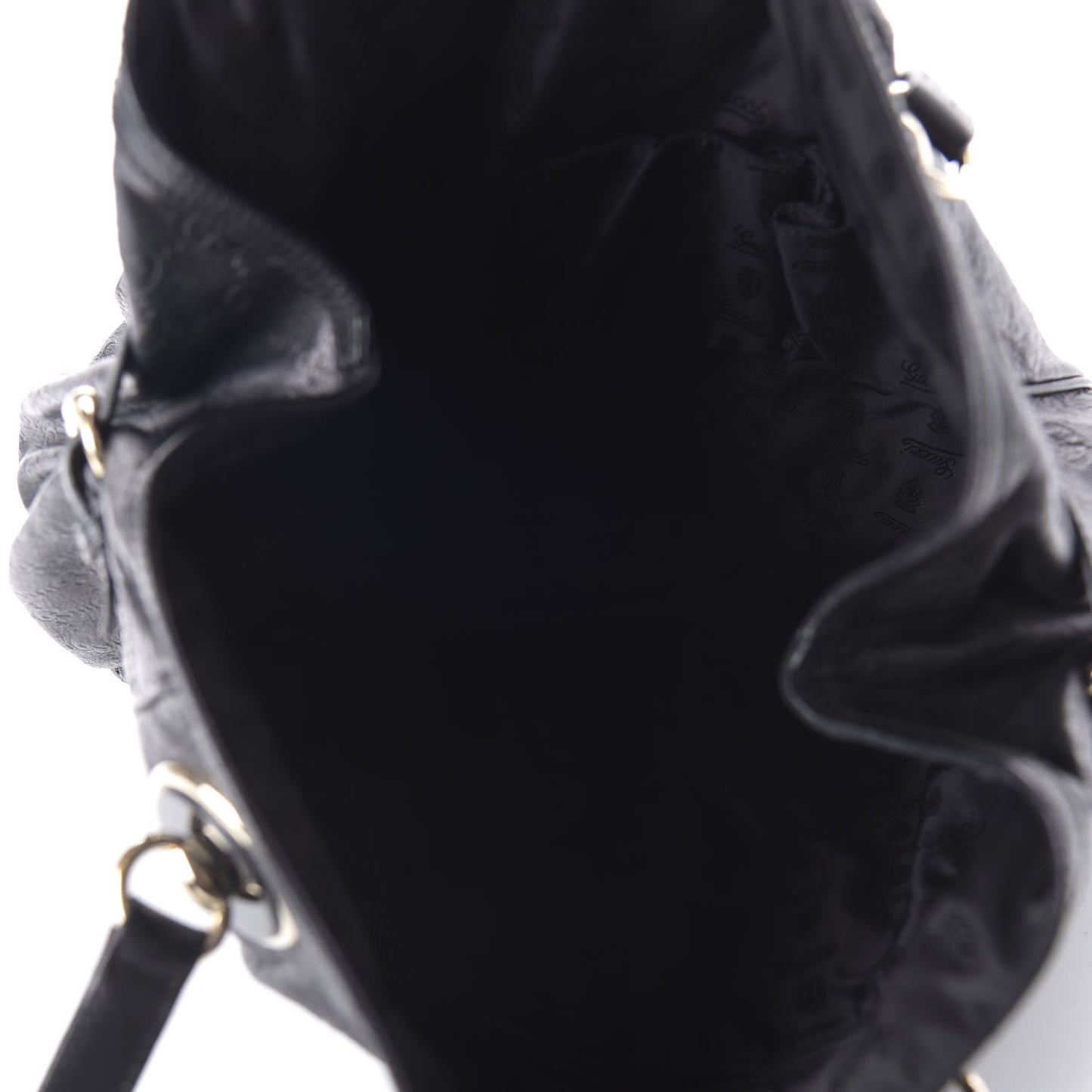 Guccissima Large Full Moon Tote Black
