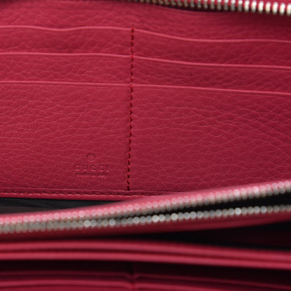 Gucci Pebbled Calfskin Soho Zip Around Wallet Red 6 of 8