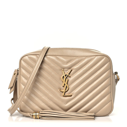 Saint Laurent Calfskin Matelasse Monogram Lou Camera Bag Dark Beige Dark Beige 1 of 11