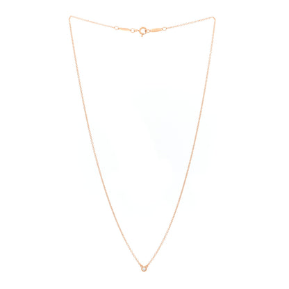 Tiffany 18K Rose Gold Diamond Elsa Peretti Diamonds by the Yard Necklace and Earrings Set 5 of 9