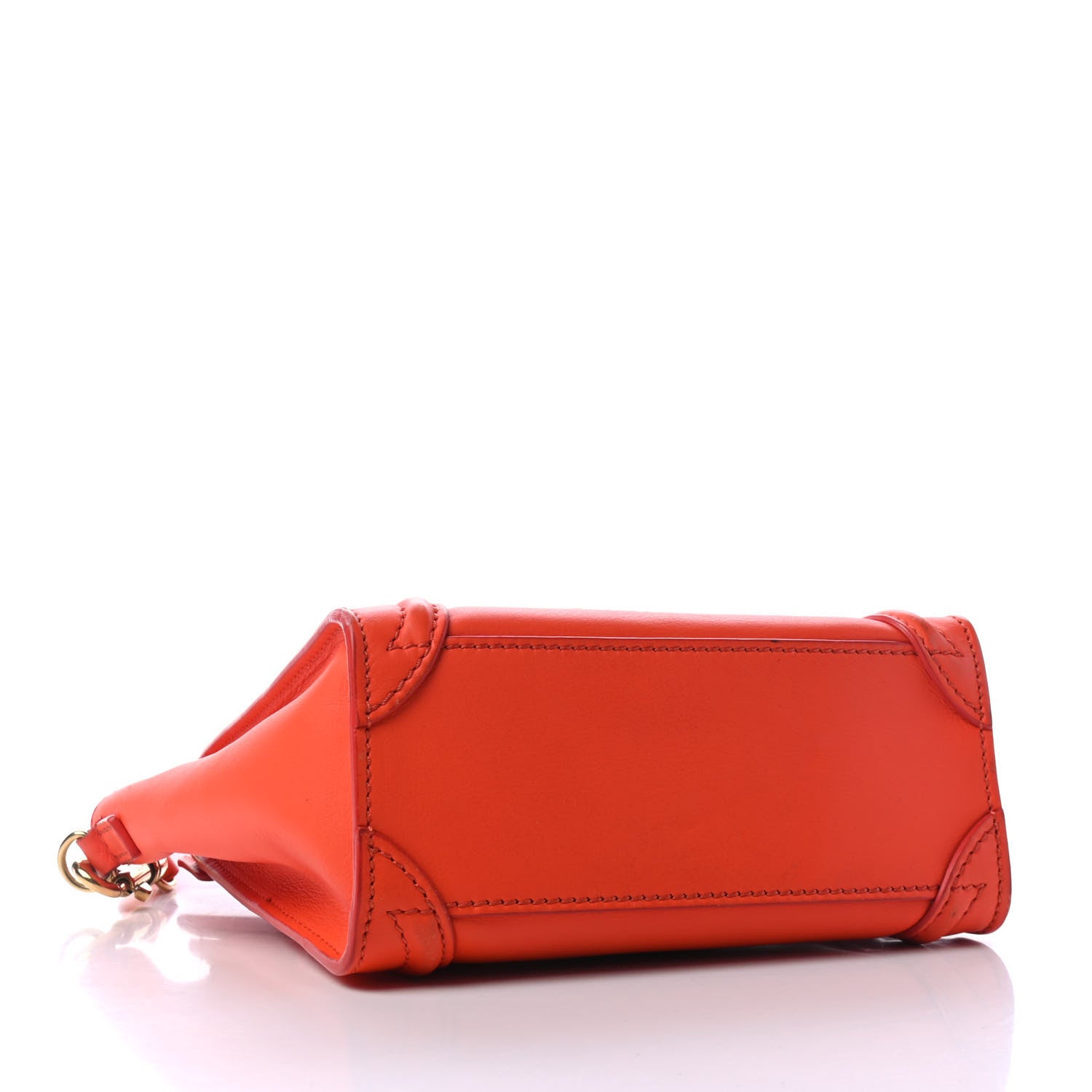 Celine Smooth Calfskin Nano Luggage Vermillion 3 of 4