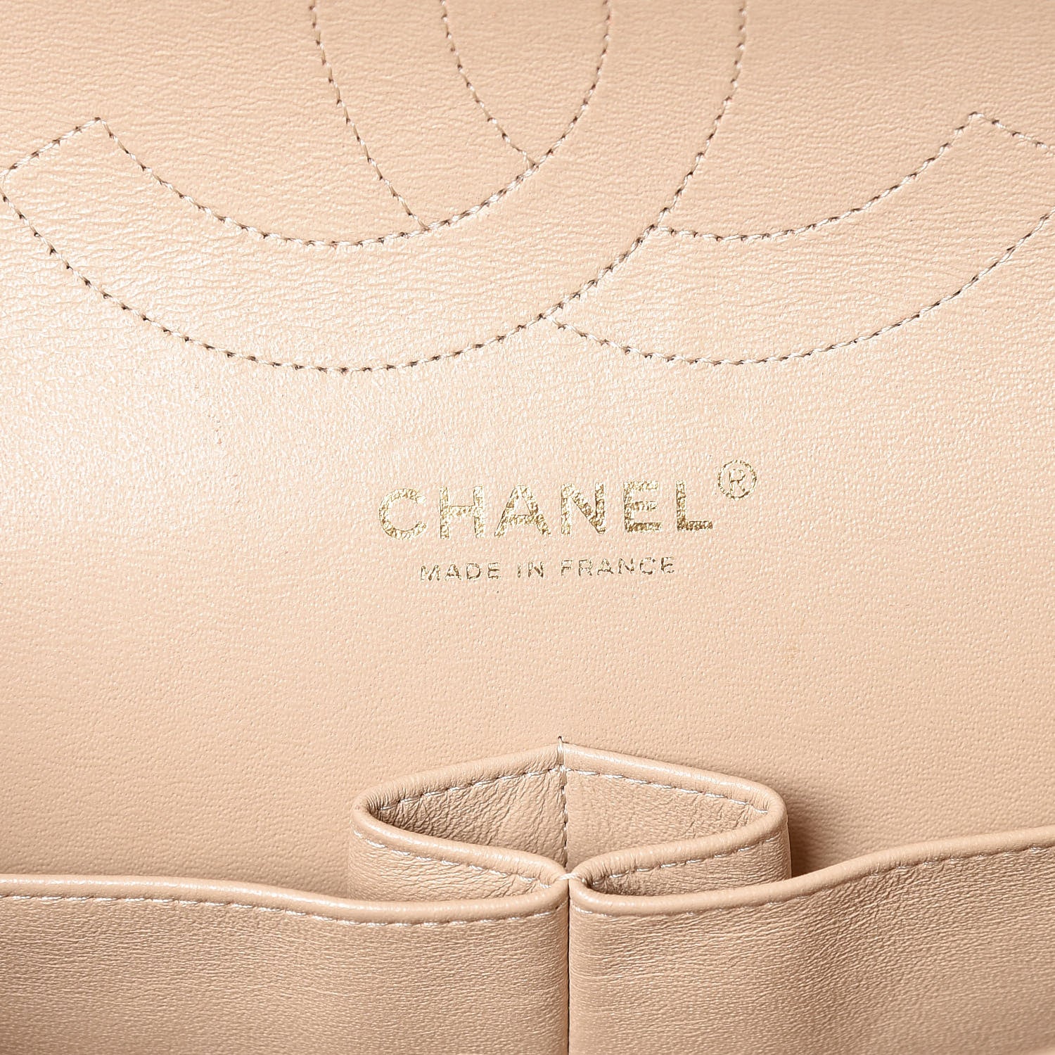 Chanel Caviar Quilted Jumbo Double Flap Beige Clair 6 of 14