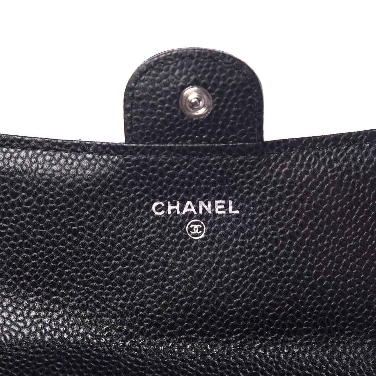 Caviar Quilted Large Flap Wallet Black
