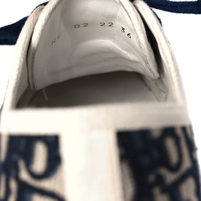 Christian Dior Canvas Oblique Walk'N'Dior Low Top Sneakers 36 Deep Blue 10 of 11