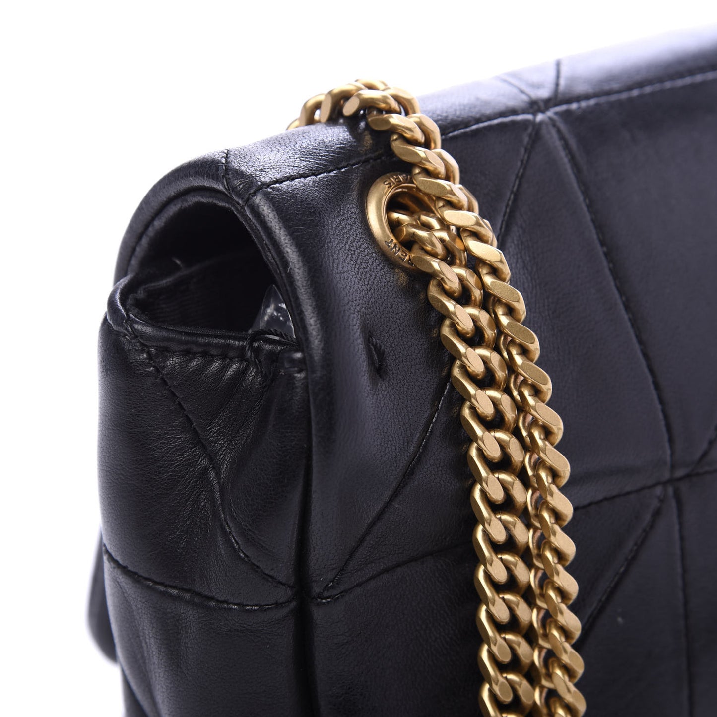 Lambskin Patchwork Monogram Small Jamie Black