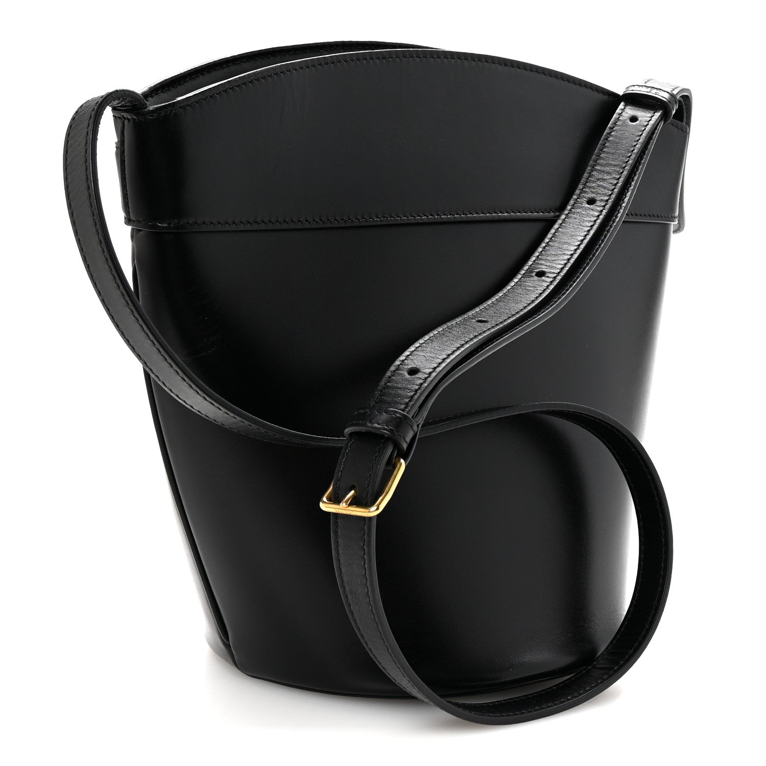 Celine Calfskin Crecy Bucket Bag Black 3 of 10