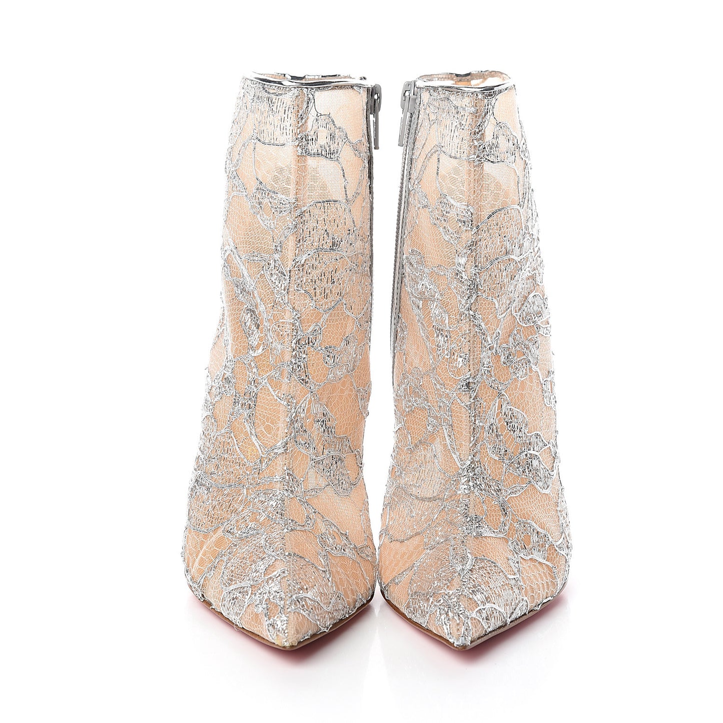 Lace Lurex Specchio Gipsybootie 100 Ankle Boots 39 Silver