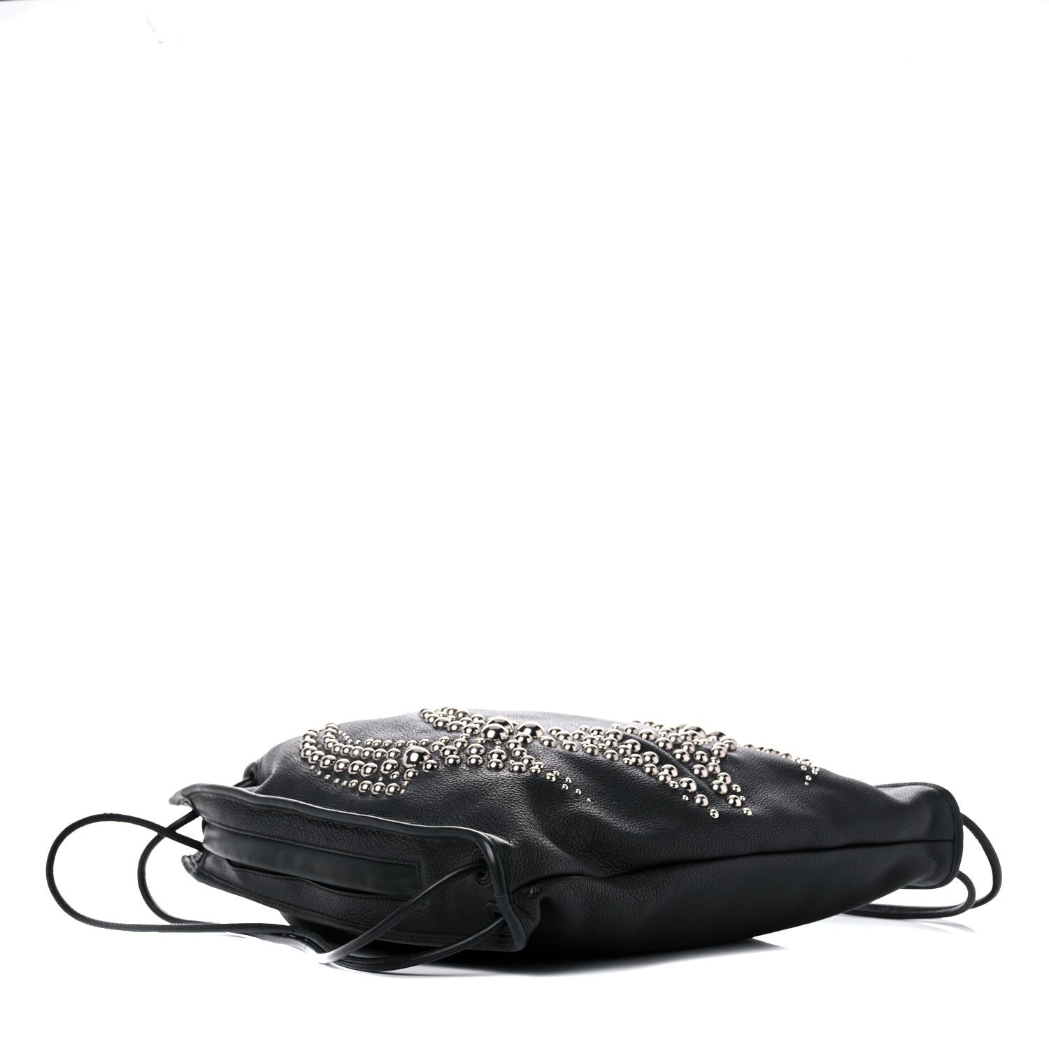 Alexander Wang Pebbled Calfskin Studded Gym Sack Bag Black 4 of 9