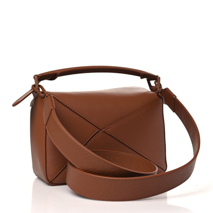 Loewe Satin Calfskin Small Puzzle Bag Pecan 3 of 9