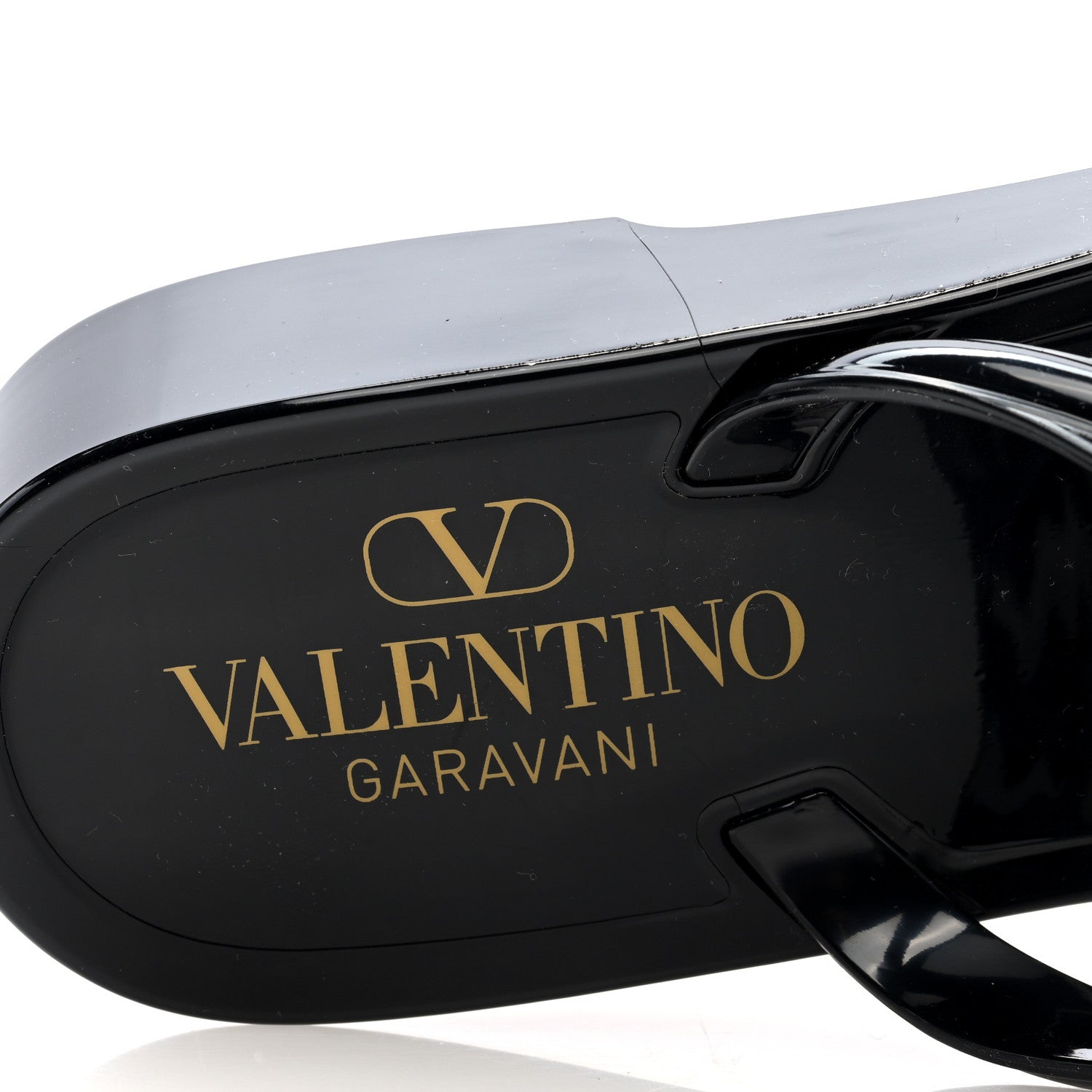 Valentino Garavani PVC Vlogo PM Thong Sandals 40 Black 8 of 9