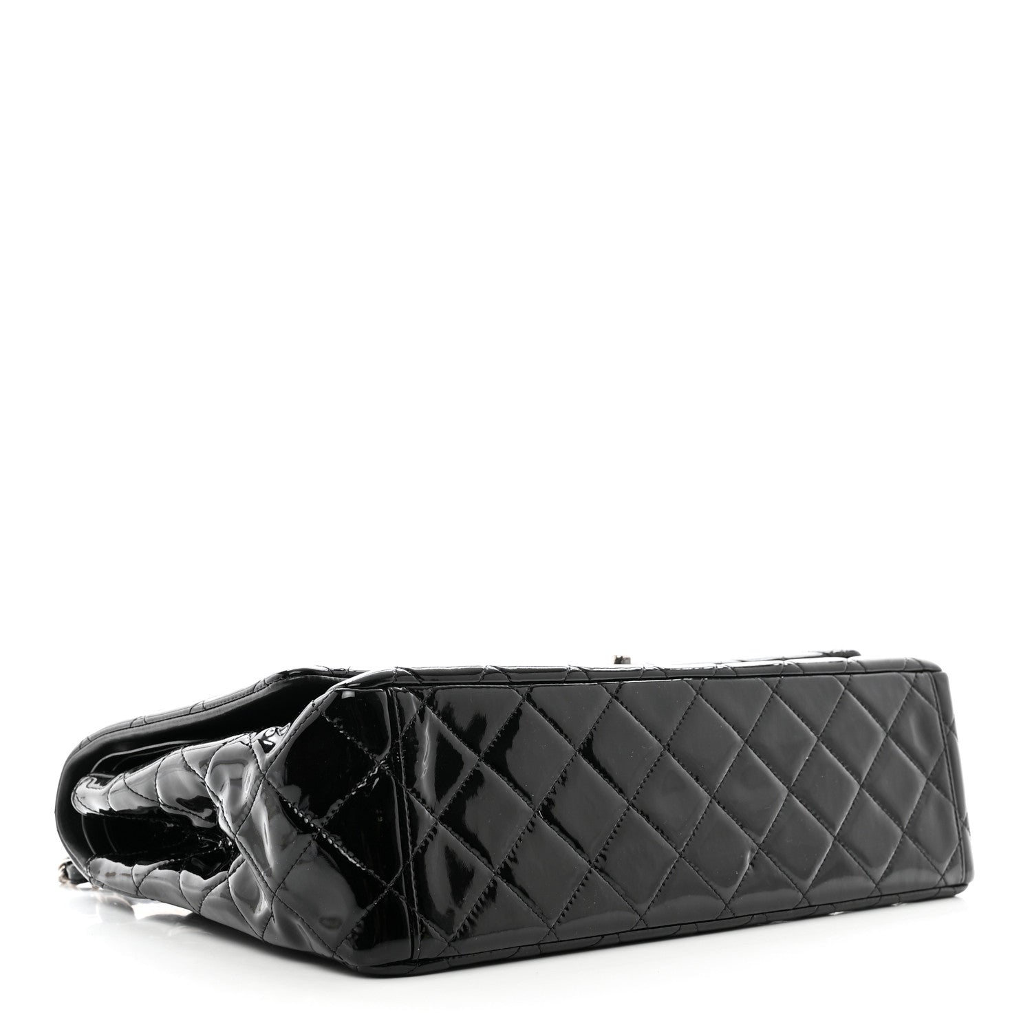 Chanel Patent Quilted Maxi Double Flap Black 4 of 11