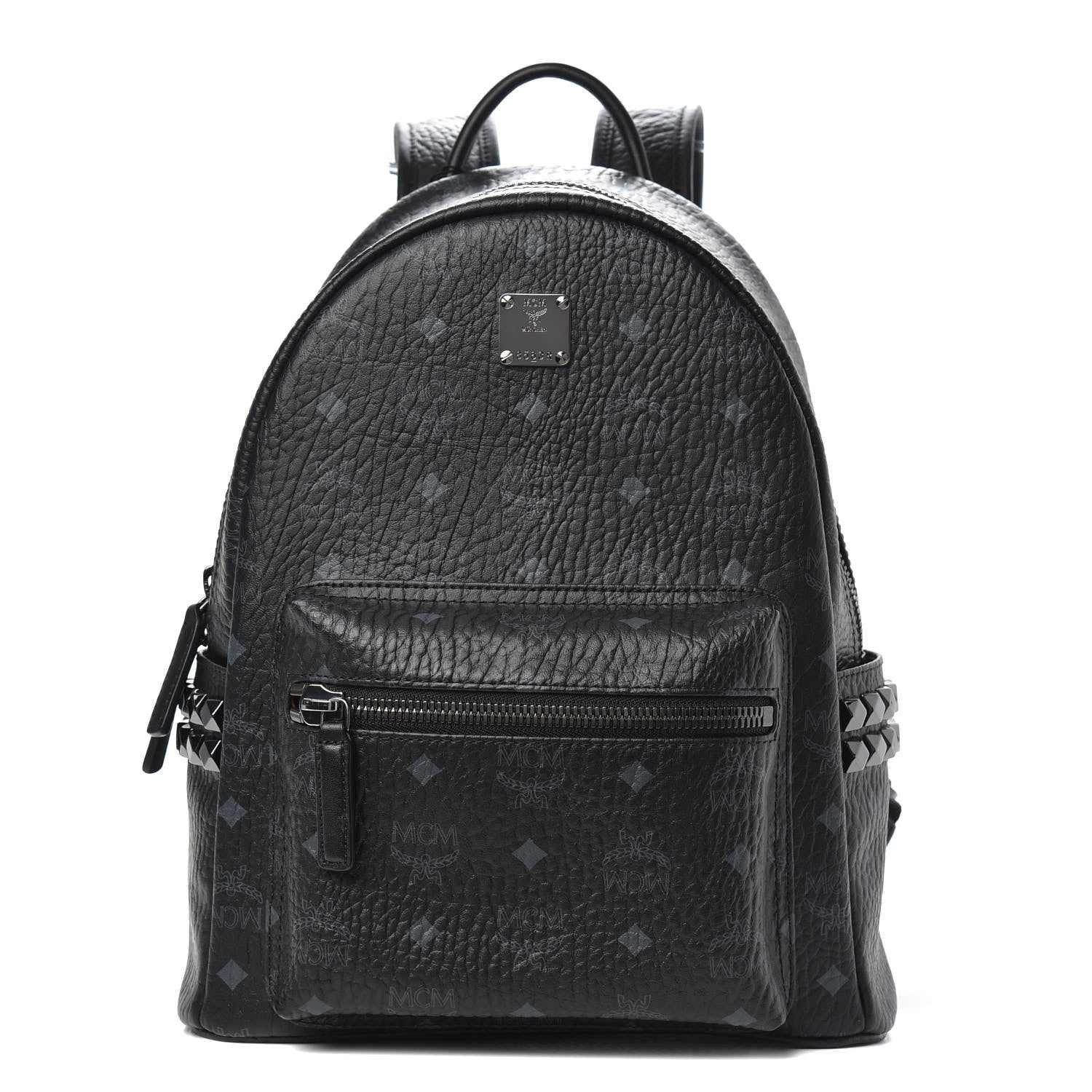MCM Visetos Small Side Stud Stark Backpack Black 1 of 5