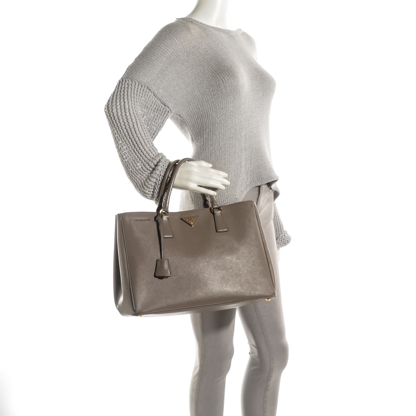 Saffiano Lux Large Tote Argilla